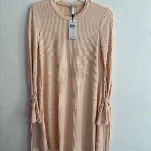 BCBGeneration Soft Cream Long Sleeve Dress
